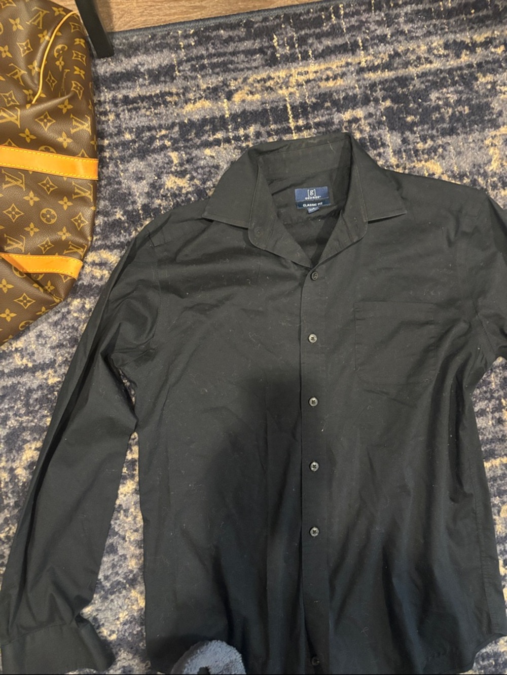 Claiborne Men's Black Long-Sleeve Dress Shirt